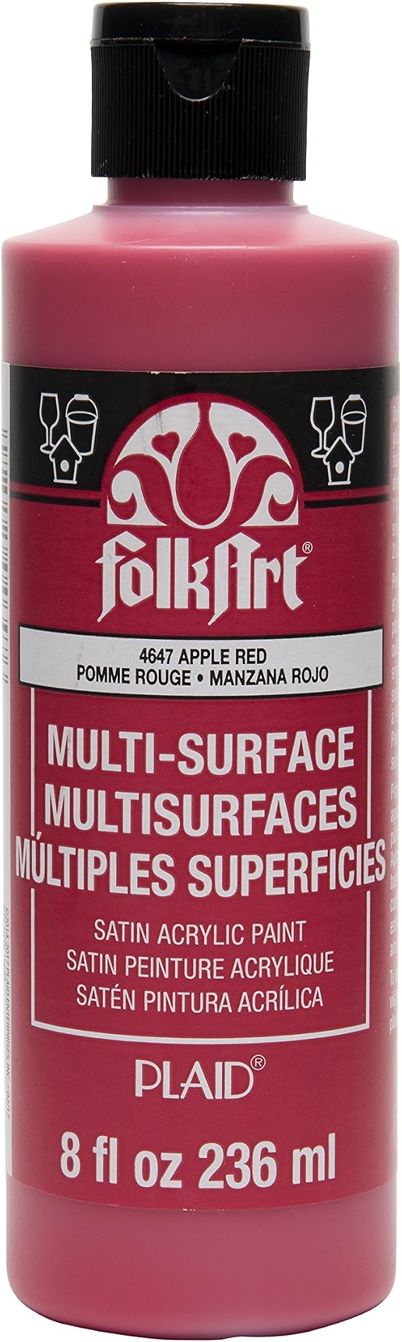FolkArt Multi-Surface Paint (8 oz), Apple Red