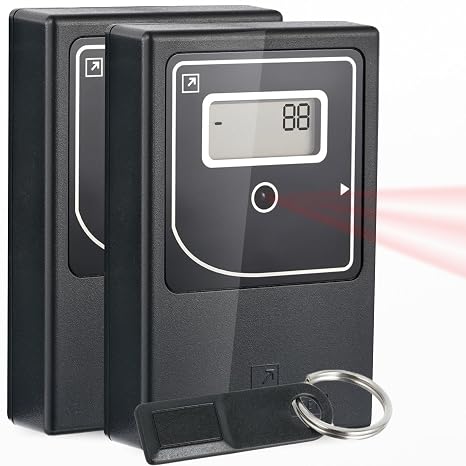 Smart Counter Retail People Counter with Display - Infrared & Wireless, Battery Operated & Protected from Unauthorized Reset, Black