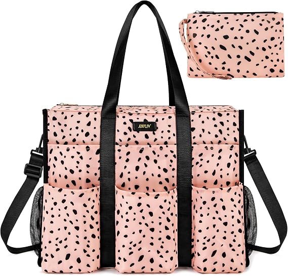 IBFUN Women - Utility Tote Bag with 24 Pockets and Laptop Compartment, Work Tote for Women