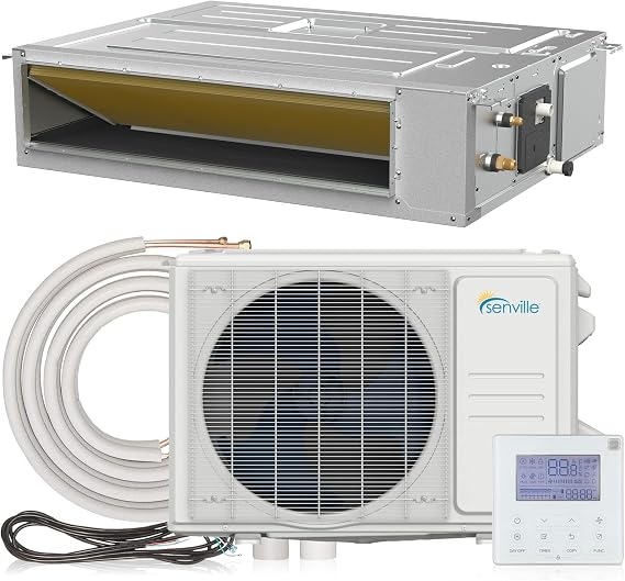 Senville Ducted Mini Split AC/Heating System, Concealed Duct, 24000 BTU