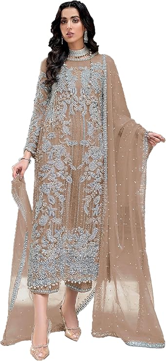 STELLACOUTURE women's ready to wear embroidered plus size eid festival pakistani salwar kameez suit for women 1032-O