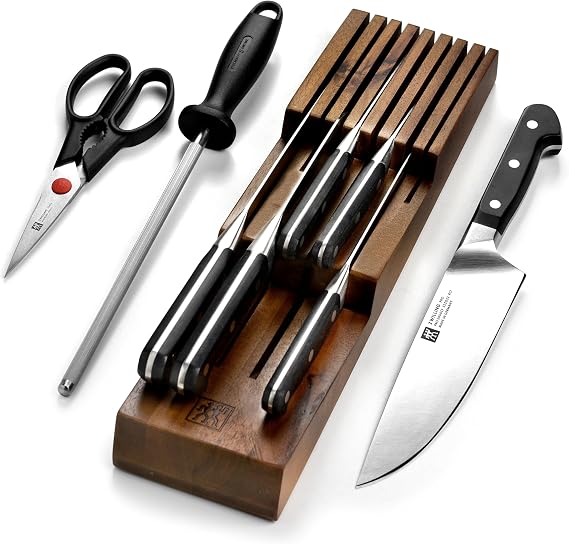 ZWILLING Pro Knife Set - 9 Piece with In-Drawer Block