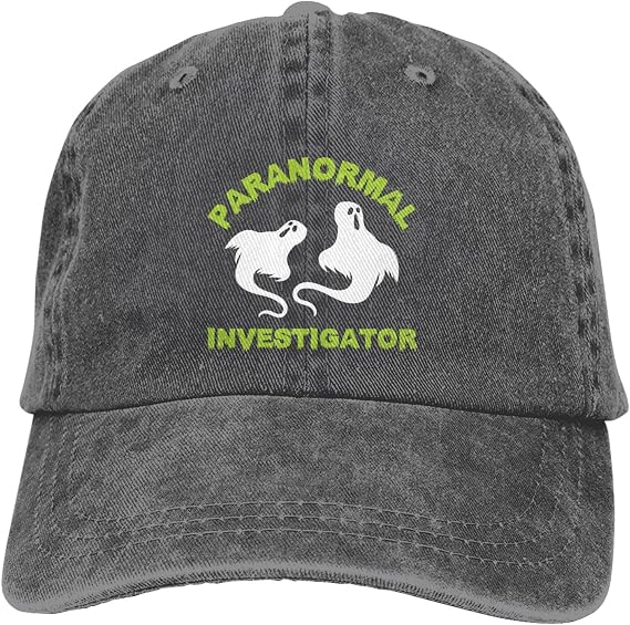 Paranormal Investigator Funny Hat Washed Cowboy Cotton Baseball Cap