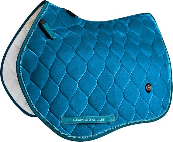 Harrison Howard Close Contact Horse Saddle Pad for Jumping, w/Velvet Hue