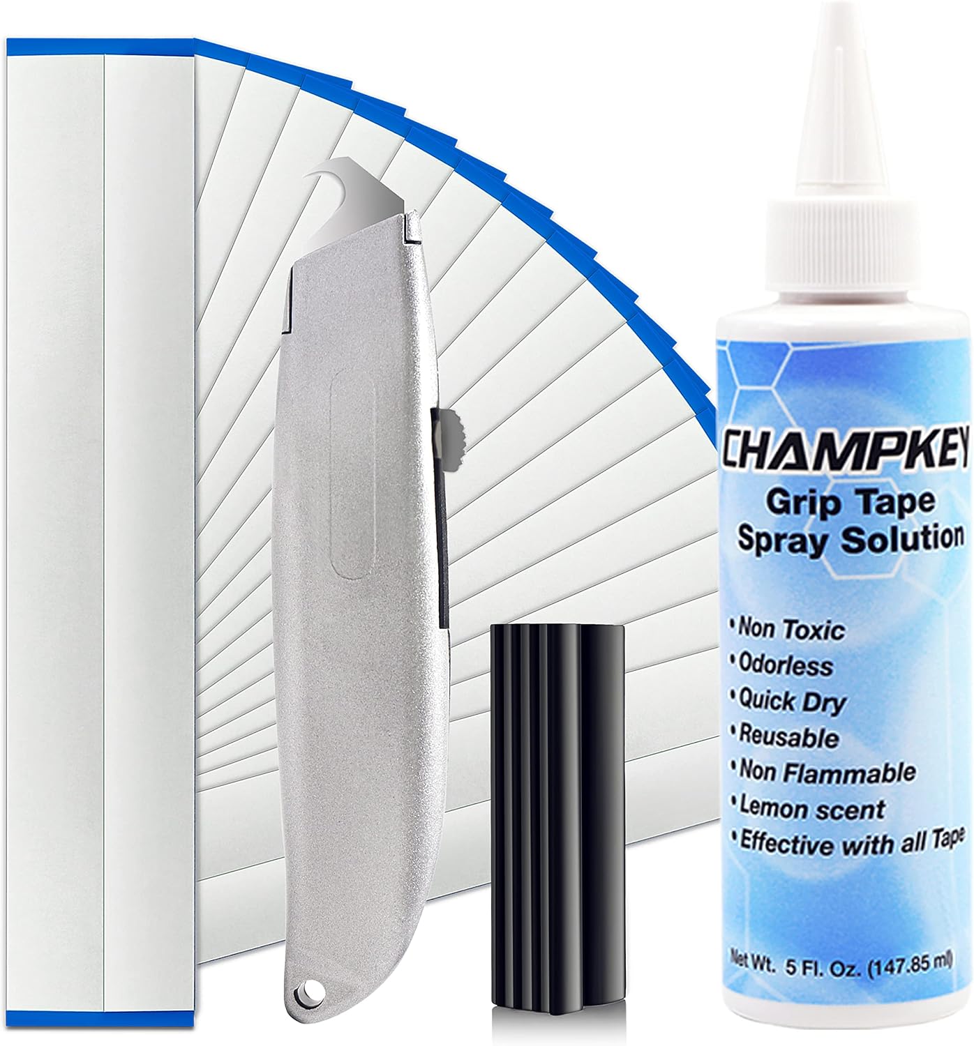 CHAMPKEY Premium Grip Repair Kits for Regripping Golf Clubs | Come with Hook Knife, 15 Professional Tapes, Golf Solvent and Rubber Vise Clamp