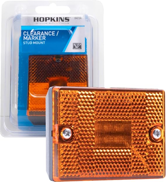 Blazer International B423A Rectangular Clearance/Side Marker Light with Reflex, Amber