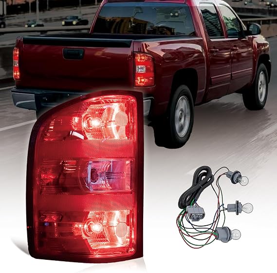 Tail Light fit For 2007-2013 Silverado 1500,Red len Left Driver Side
