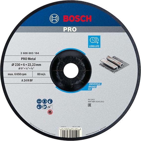 Bosch Professional Cutting Disc, Grey, 230 mm, 1 Piece [Energy Class A+]