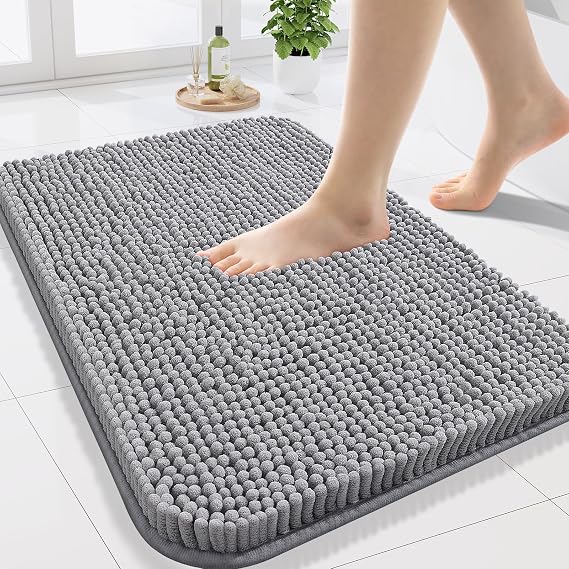 Arotive Bathroom Rugs 24x16, Soft Absorbent Shaggy Chenille Bath Rugs
