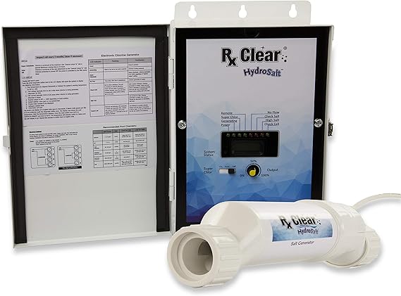 Rx Clear Hydrosalt Cell Electronic Salt Generator Chlorinator for Inground Swimming Pool | 40,000 Gallons | Compatible with Hayward Aqua Rite | Enjoy Silky Smooth Skin Without the Smell of Chlorine