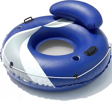 River Tube for Adults, Tube for River Floating, Heavy Duty River Tube for Beach Lake Rafting, River Floats with Mesh Bottom, Puncture-Resistant, Breathable & Fun for Adults, CQ08BL-48