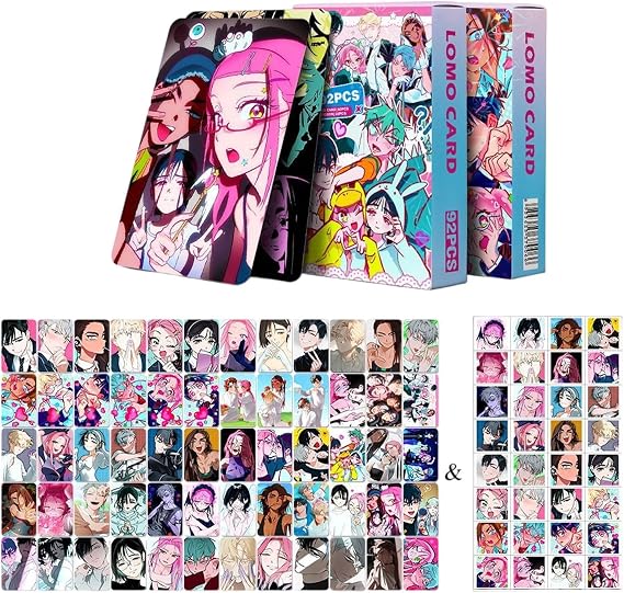 32PC Alien Stage Stickers+60PC Lomo Photocards Alien Stage Cards Photocards Anime Figure Lomo Laser Cards Gift for Fans