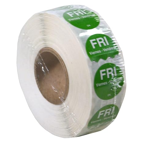DayMark Safety Systems-IT1143925 Day of the Week 3/4" Circle Permanent Label, FRI (Roll of 1,000)