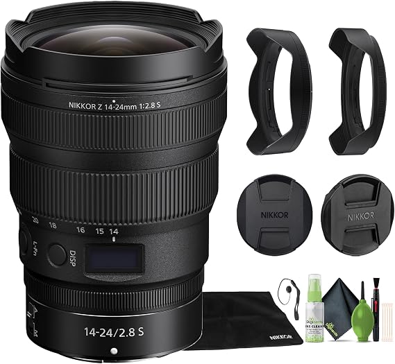 Nikon NIKKOR Z 14-24mm f/2.8 S Zoom Lens Z Cameras (20097) + Cap Keeper + Cleaning Kit | For Photography & Video + Cap Keeper
