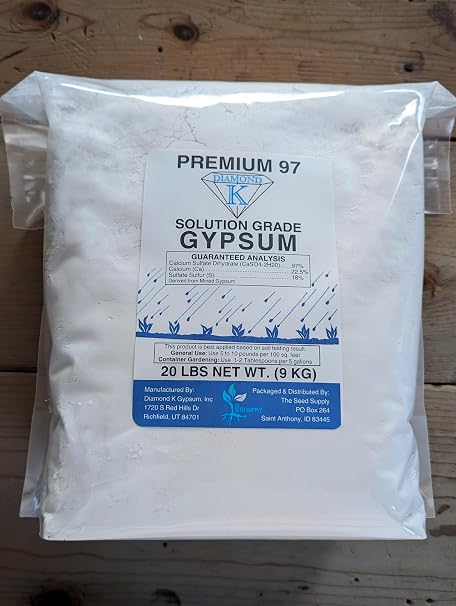 20 Pounds Diamond K Gypsum Soluble Grade Fertilizer Powder