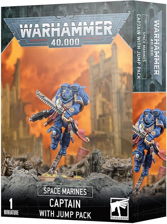 Games Workshop - Warhammer 40,000 - Space Marines: Captain with Jump Pack (2023 Edition), Black
