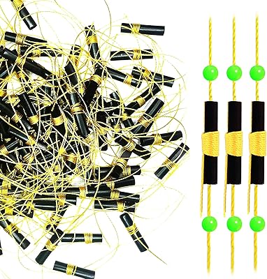 YOTO Bobber Stops, 80 Pack Bobber Stoppers for Fishing Line, Slip Bobber Stops for Fishing Floats Fishing Gear