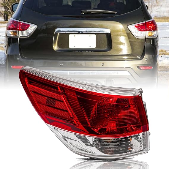 Aosky Halogen Outer Tail Light Assembly Fit for 2013-2016 Nissan Pathfinder | OE Style Rear Taillamp, Waterproof, Plug & Play, Driver Left Side