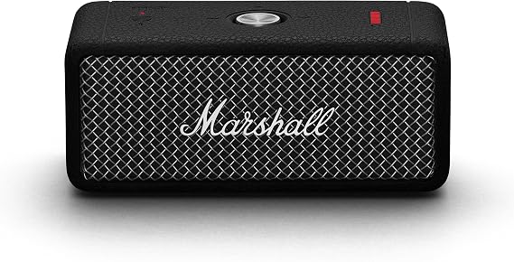 Marshall Emberton II Portable Bluetooth Speakers, Wireless, IP67 Dust- and Water Resistant, Over 30 Hours Playtime, Quick Charge - Black & Steel