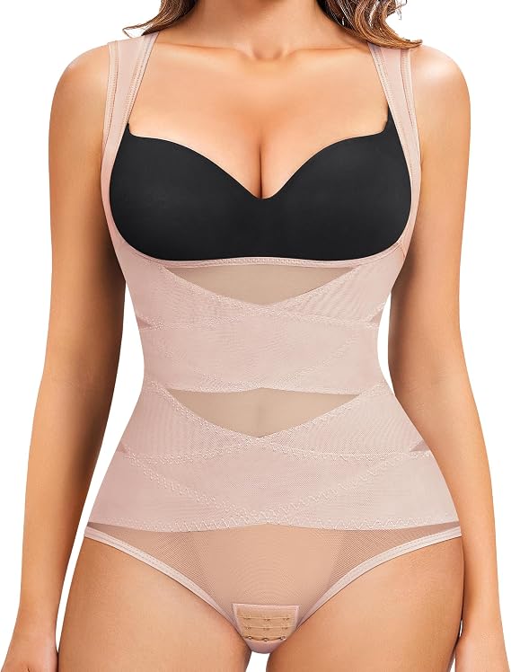 Gotoly Women Waist Trainer Bodysuit Body Shaper Tummy Control Shapewear