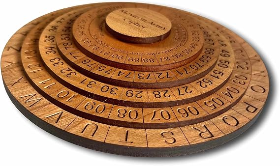 Creative Crafthouse Mexican Army Cipher Wheel, Wooden Decoder Disk