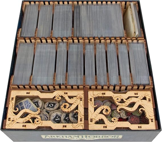 TowerRex Board Game Organizer for Arkham Horror LCG Revised, Arkham Horror LCG Revised Insert, Upgrade Accessories