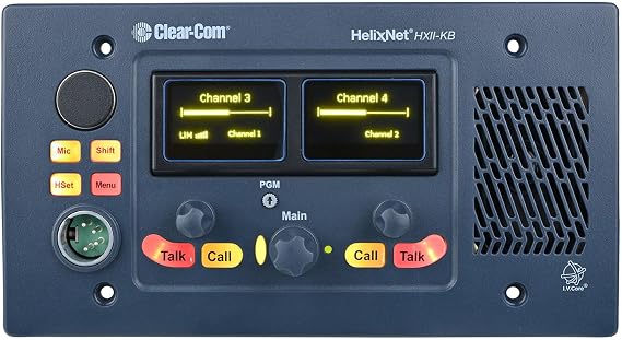 Clear-Com HelixNet HKB Speaker Station 7-pin XLR-M + 2 PTT/GPI with 2/4Channel Program Audio, Flush Mounted