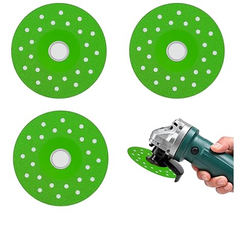Glass Cutting Disc for Angle Grinder, 3 Pack | 4 in Ceramic Diamond Blade, Ultra-Thin Tile Cutter for Glass, Crystal, Jade and Marble