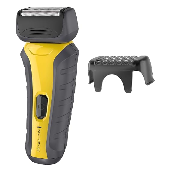 Remington Virtually Indestructible Foil Shaver for Male 5100, Yellow | Model PF7855, Waterproof Design for Wet or Dry Use, Rechargeable Battery, Intercept Shaving Technology