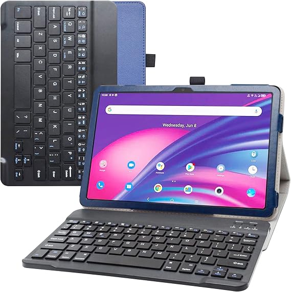 Bige for TCL Tab 10 5G Keyboard Case,PU Leather Cover with Romovable Keyboard for TCL Tab 10 5G TCL-9183W 10.1" Tablets (Not fit TCL Tab Pro 5G TCL-9198S),Blue