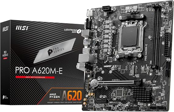 Msi Pro A620M-E AMD A620 AM5 Soket DDR5 6000(OC) MHz mATX Anakart