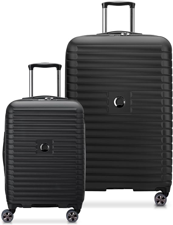 DELSEY Paris Cruise 3.0 Hardside Expandable Luggage with Spinner Wheels, Black, 2 Piece Set, Hardside Expandable Luggage with Spinner Wheels