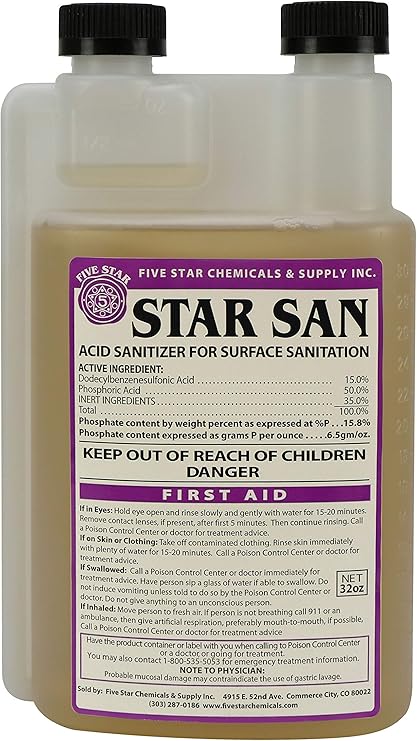 Five Star - 6022b_ - Star San - 32 Ounce - High Foaming Sanitizer