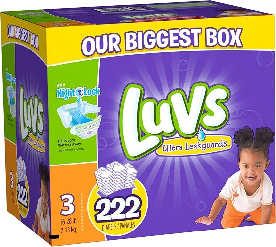 Luvs Diapers, Size 3, 222 Count