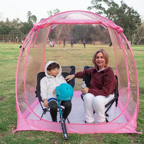 All Weather Proof Pod Sports Tent,Outdoor Weather Tent Sports Pod Pop Up Shelter with Sealed Floor,Clear Tent for Sport Event,Camping,Fishing 8 Sizes & Multicolor 2-4 Person