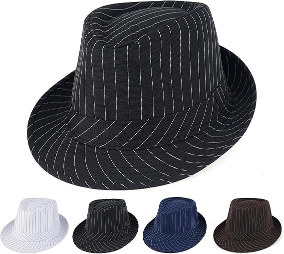 Initlove Mens Fedora Hat Short Brimmed Trilby Hat