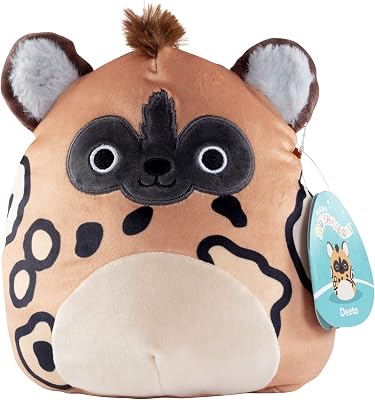 Squishmallows 8 Deeto The Hyena - Official Kellytoy Plush - Cute and Soft Hyena Stuffed Animal Toy - Great Gift for Kids
