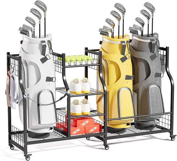Ultrawall Golf Storage Organizer, Golf Bag Storage Stand for Garage