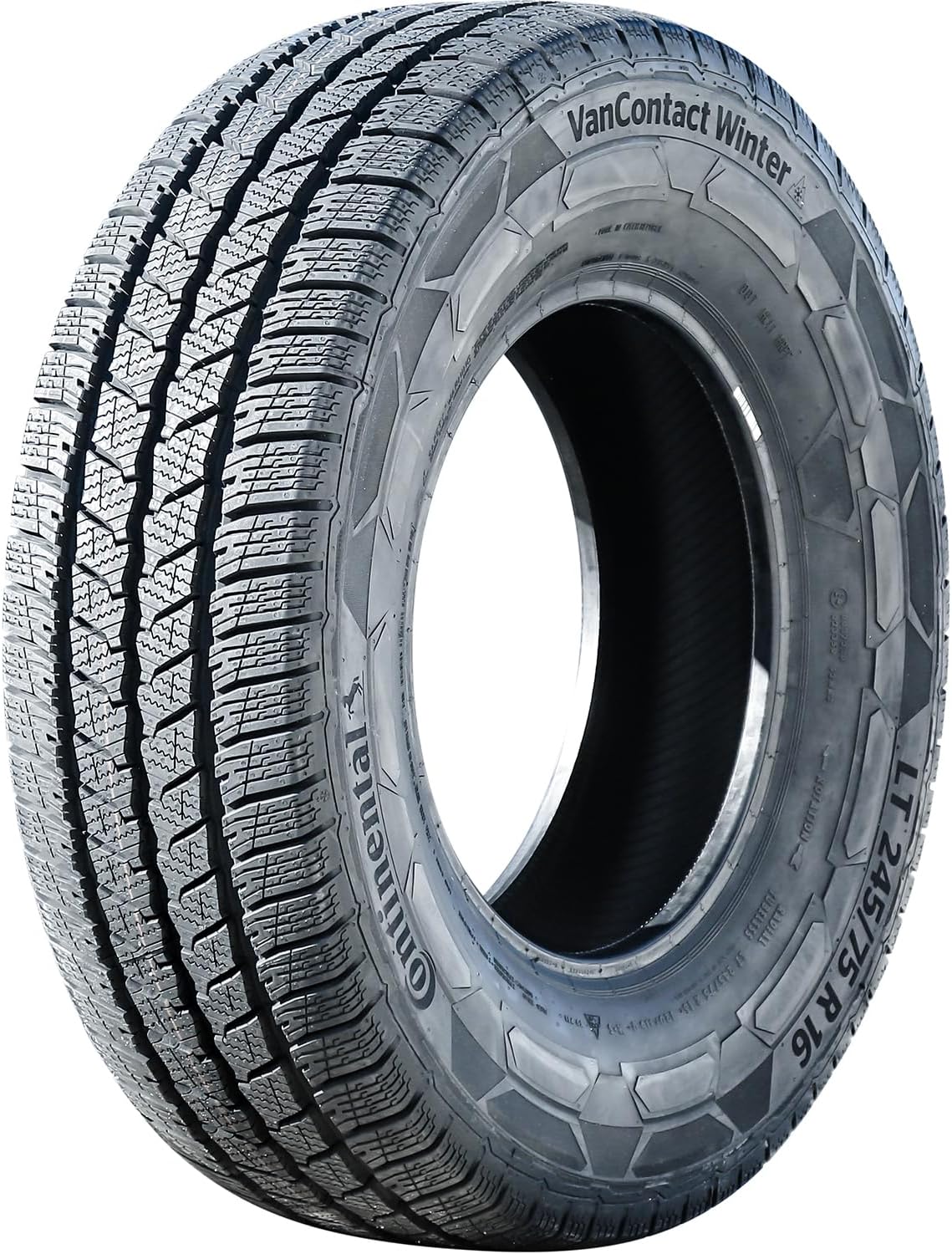 Continental VanContact Winter Highway Light Truck Radial Tire-LT24575R16 2457516 24575-16 120116Q Load Range E LRE 10-Ply BSW Black Side Wall