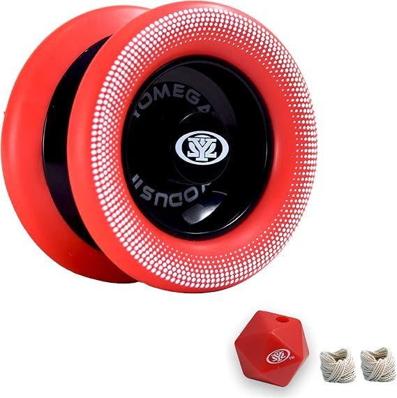 Yomega Xodus II YoYo Includes Roller Bearing Technology, Rubber Rims and Wing Shape Design Professional Responsive YoYos Intermediate Level Play (Black Red)