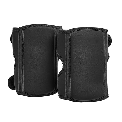 Amazon Basics Comfortable Over/Under Knee Pads for Work with Adjustable Protection, 21.6cm, One Size, 1 pair, 2 Count, Black