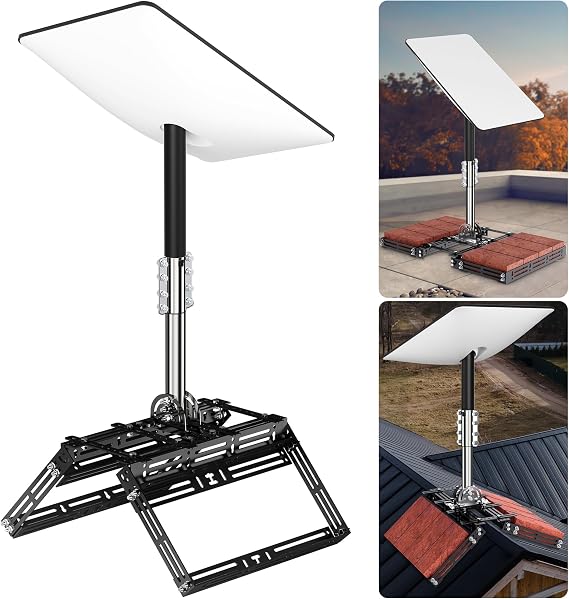 for Starlink Gen 2 Roof Ridge Mount - No-Drill Installation Pole Mounting Kit with Pipe Adapter for Tilt Angle Adjustment, Compatible with Starlink V2 Standard Actuated Dish