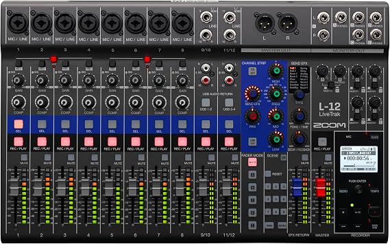 Zoom LiveTrak L-12 Mixer/Recorder for Musicians & Podcasters
