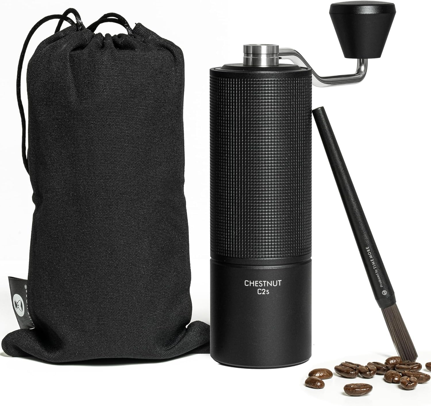 TIMEMORE Chestnut C2S Manual Coffee Grinder 25g Capacity CNC Stainless Conical Blade Internal Adjustable Double Bearing Positioning French Press Coffee Hand Grinder Gift