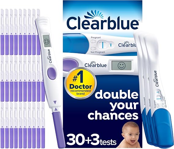 Clearblue Advanced Digital Ovulation Test and Early Pregnancy Test - Trying for A Baby Kit, Double Your Chances of Getting Pregnant, 30 Digital Ovulation Tests and 3 Ultra Early Pregnancy Tests