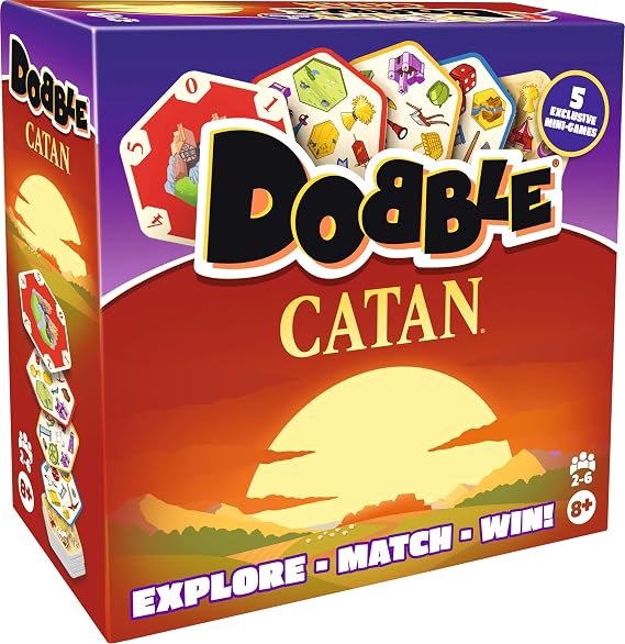 Asmodee | Dobble Catan | Family Card Game | Ages 8+ | 2-6 Players | 15 Minutes Playing Time