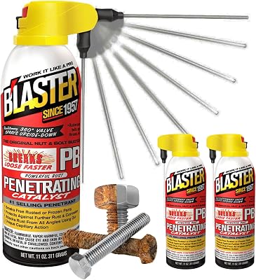 2-Pack PB Blaster Penetrating Catalyst with PowerStraw 11 oz Each | Rust Penetrant Oil for Stuck Bolts & Nuts | Precision Spray, Loosens Rust, Corrosion Protection | Original PB Blaster Formula