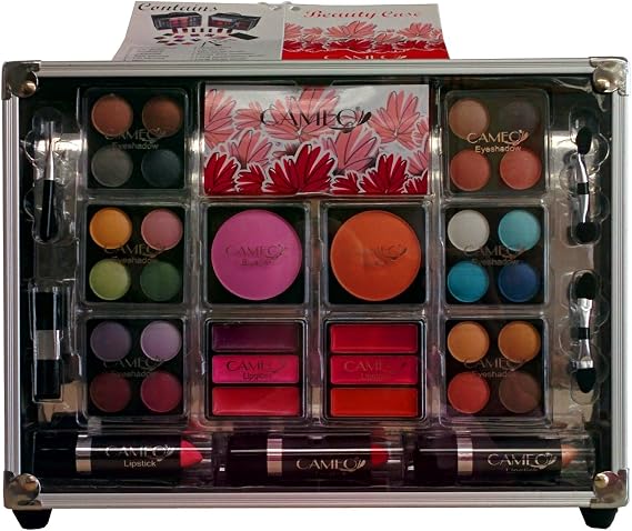 Cameo Train Makeup Kit with Reusable Aluminum Case Gift Set