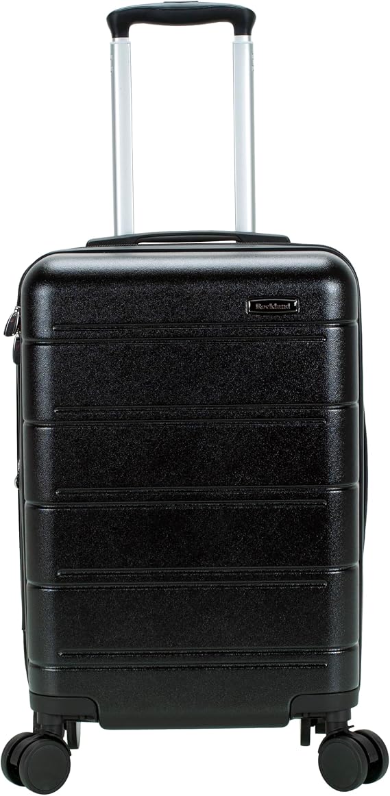 Rockland Tahoe Hardside Expandable Carry on Luggage with Spinner Wheels, Black