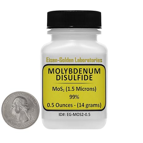 Molybdenum Disulfide [MoS2] 99% AR Grade Powder 14g in a Space-Saver Bottle